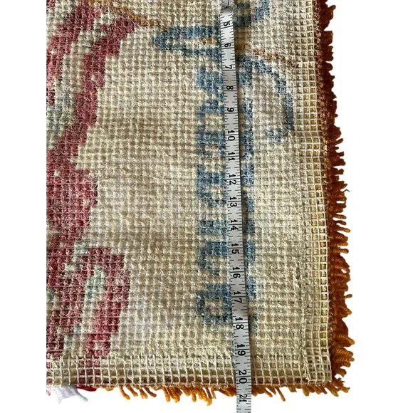 Handmade God Bless America Latch Hook Rug Wall Hanging Mat 27.5 X21Patriotic - Picture 7 of 9